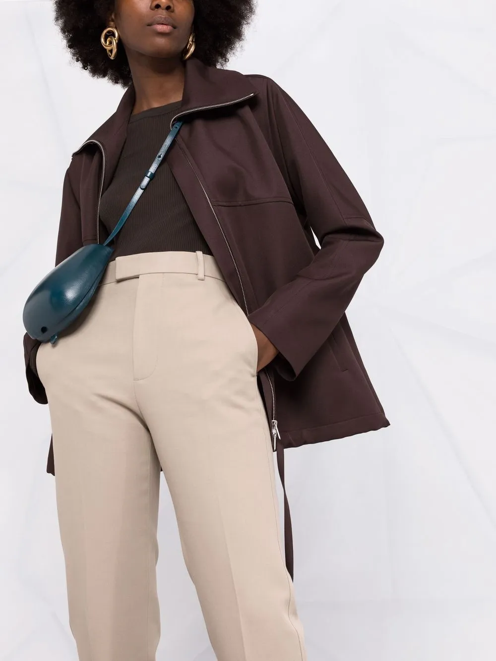 фото Bottega veneta прямые брюки с завышенной талией