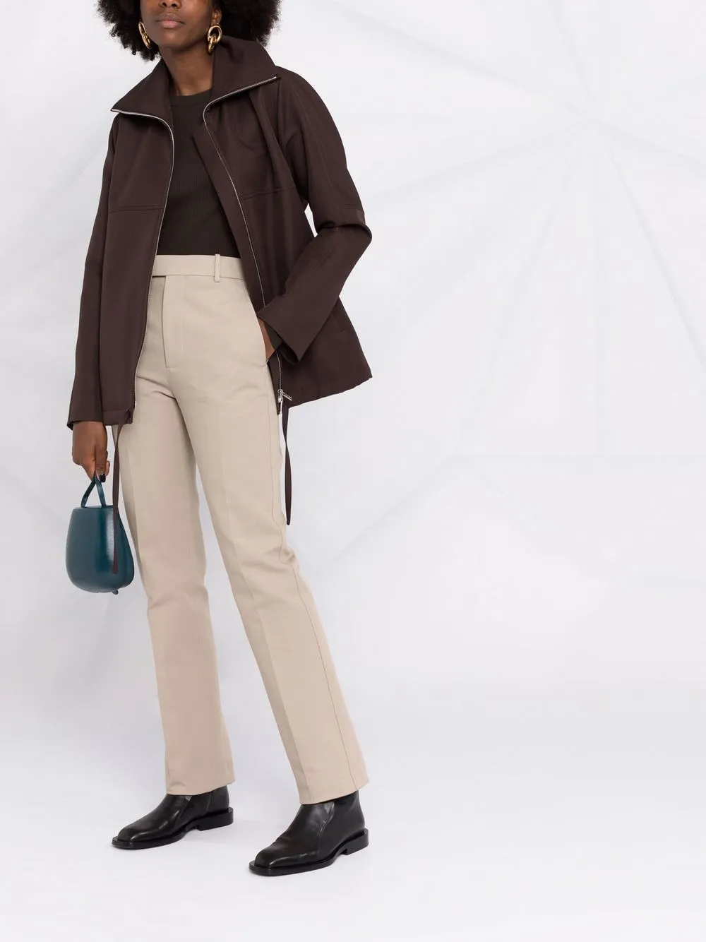 фото Bottega veneta прямые брюки с завышенной талией