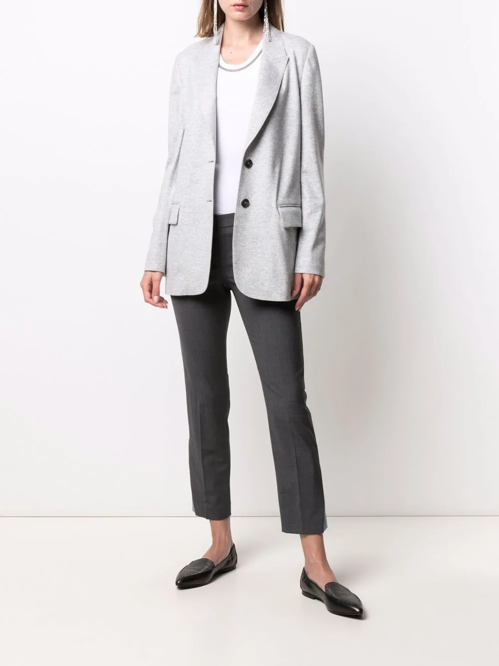 фото Brunello cucinelli укороченные брюки с заниженной талией