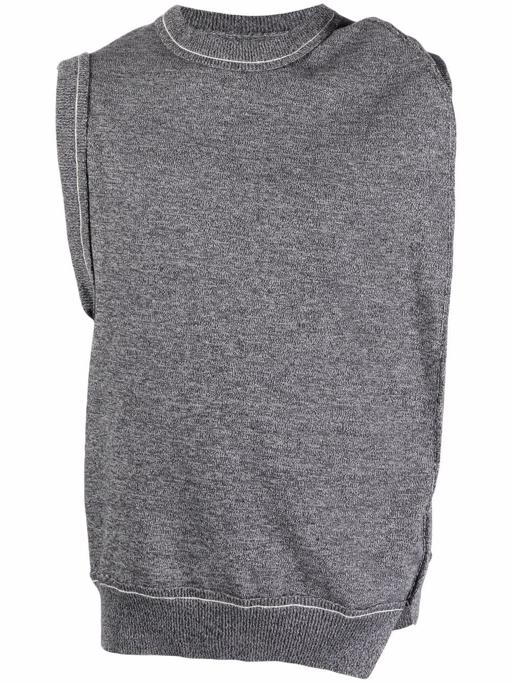 ADER ERROR ASYMMETRIC-DRAPED KNITTED VEST