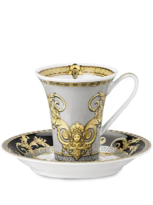 Versace x Rosenthal Prestige Gala Teacup Set | White | FARFETCH CA
