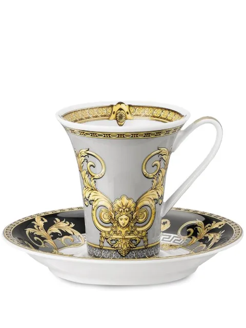 Versace baroque-print porcelain espresso set