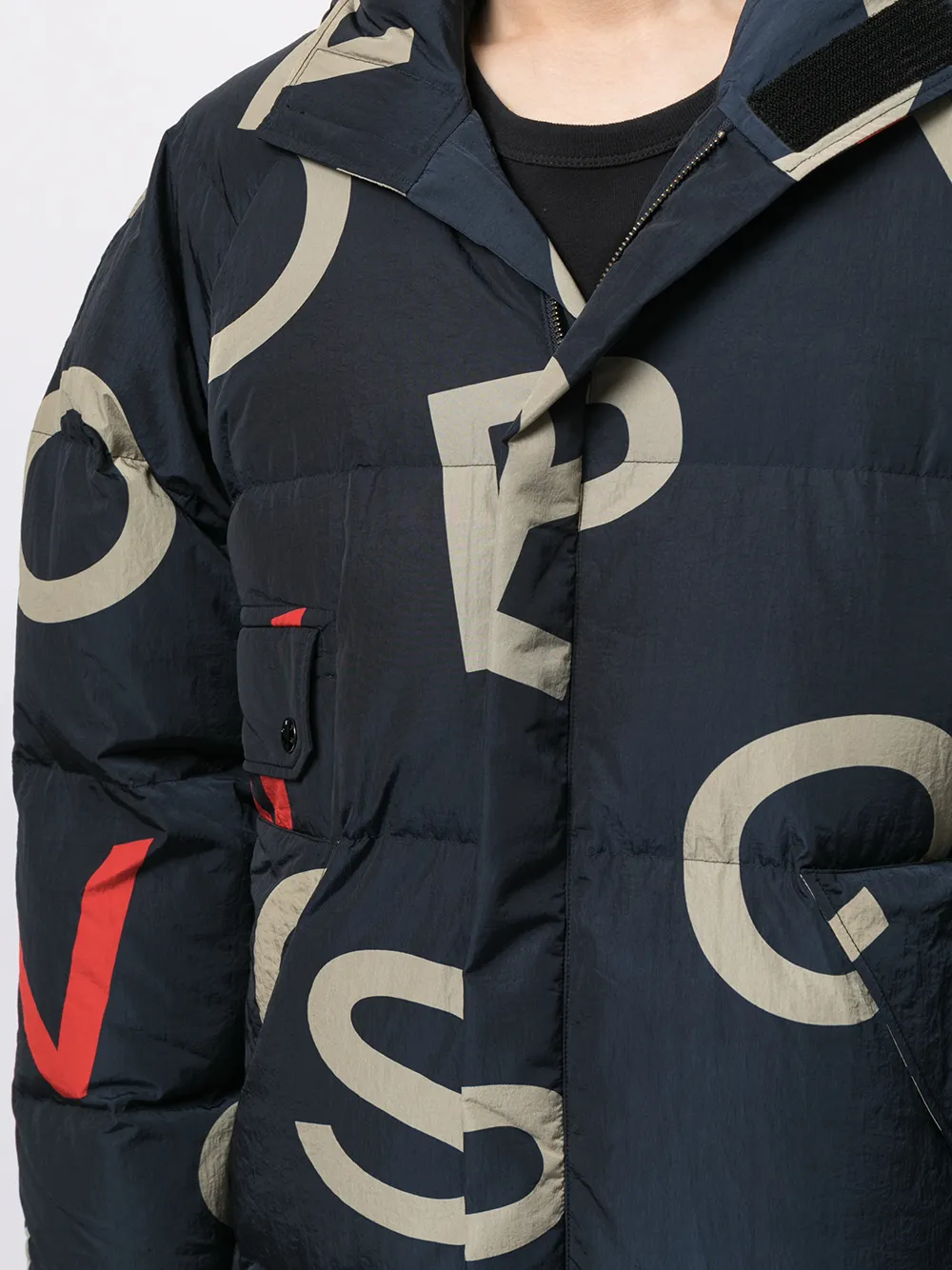 Logo-Print Oversized Padded Jacket