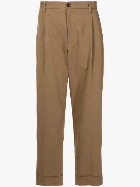 Ports V turned-hem straight-leg trousers