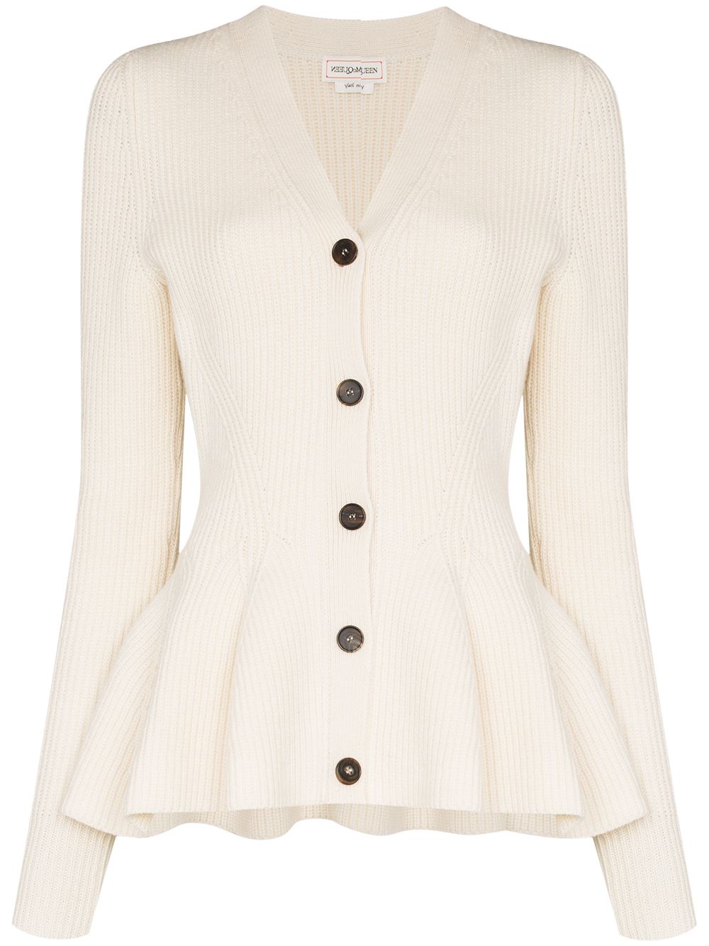 Alexander mcqueen peplum outlet cardigan