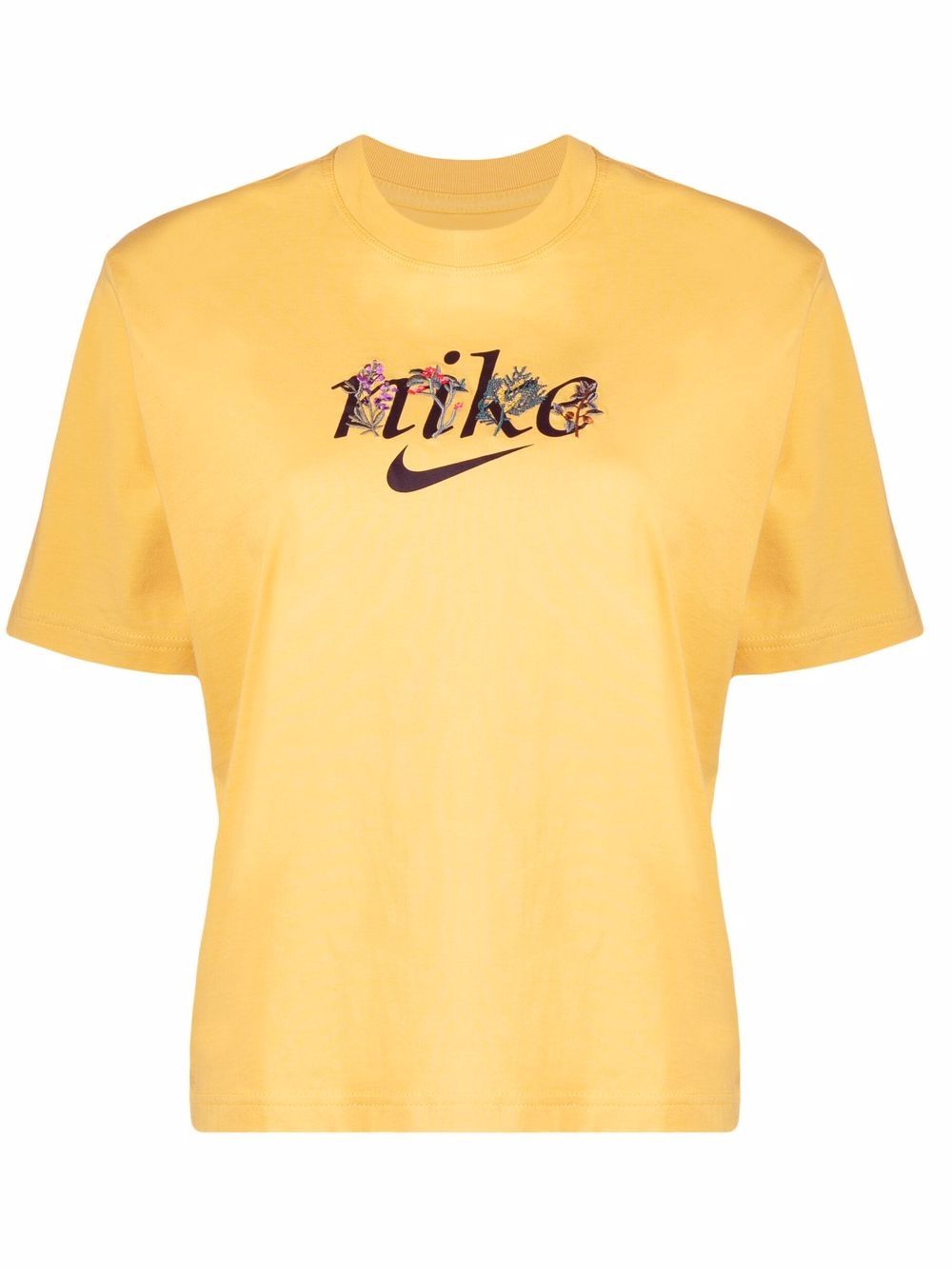 фото Nike футболка с цветочной вышивкой