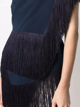 sleeveless tassel-trim blouse展示图