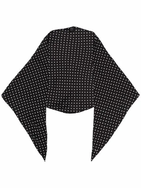Saint Laurent Lenço de seda com estampa de poás