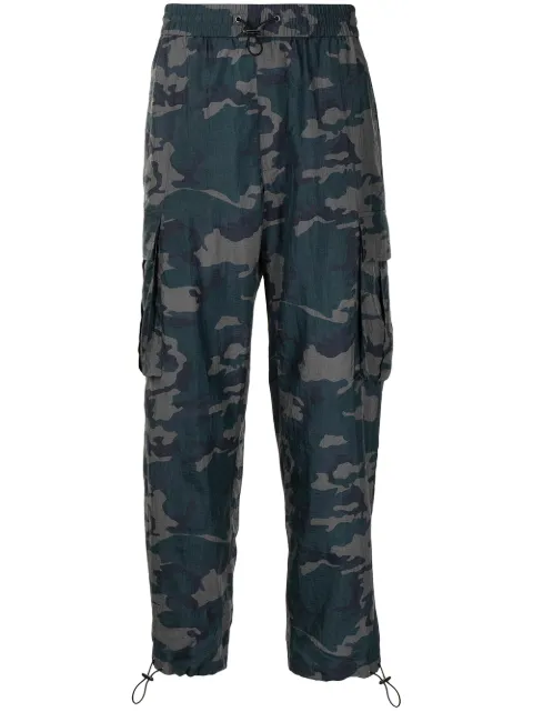 Ports V pantalones cargo con estampado militar