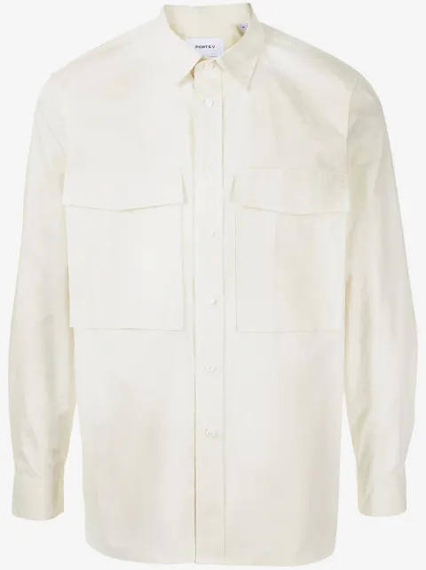 Ports V chest-pockets long-sleeve shirt