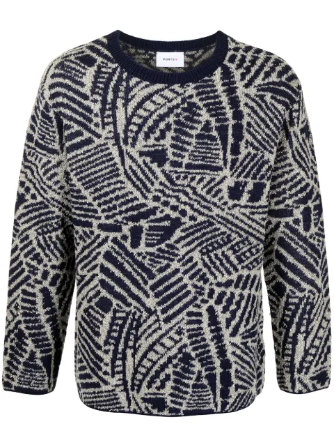 Ports V abstract-pattern sweater