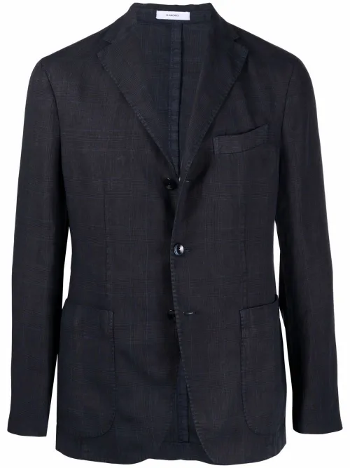 Blazer en lin à carreaux - Boglioli - Modalova