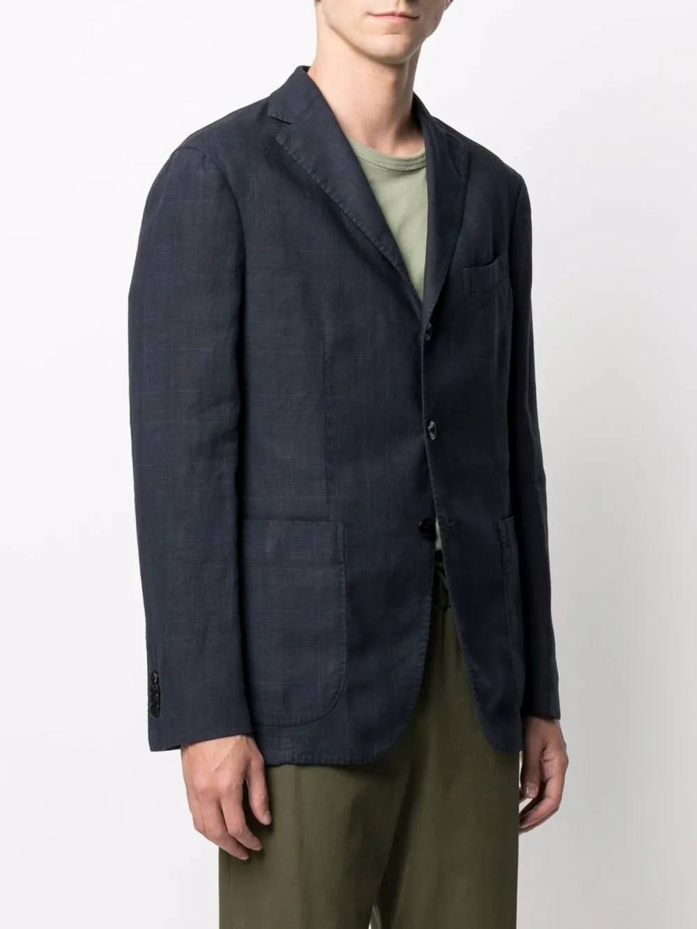 Boglioli Linnen blazer Blauw