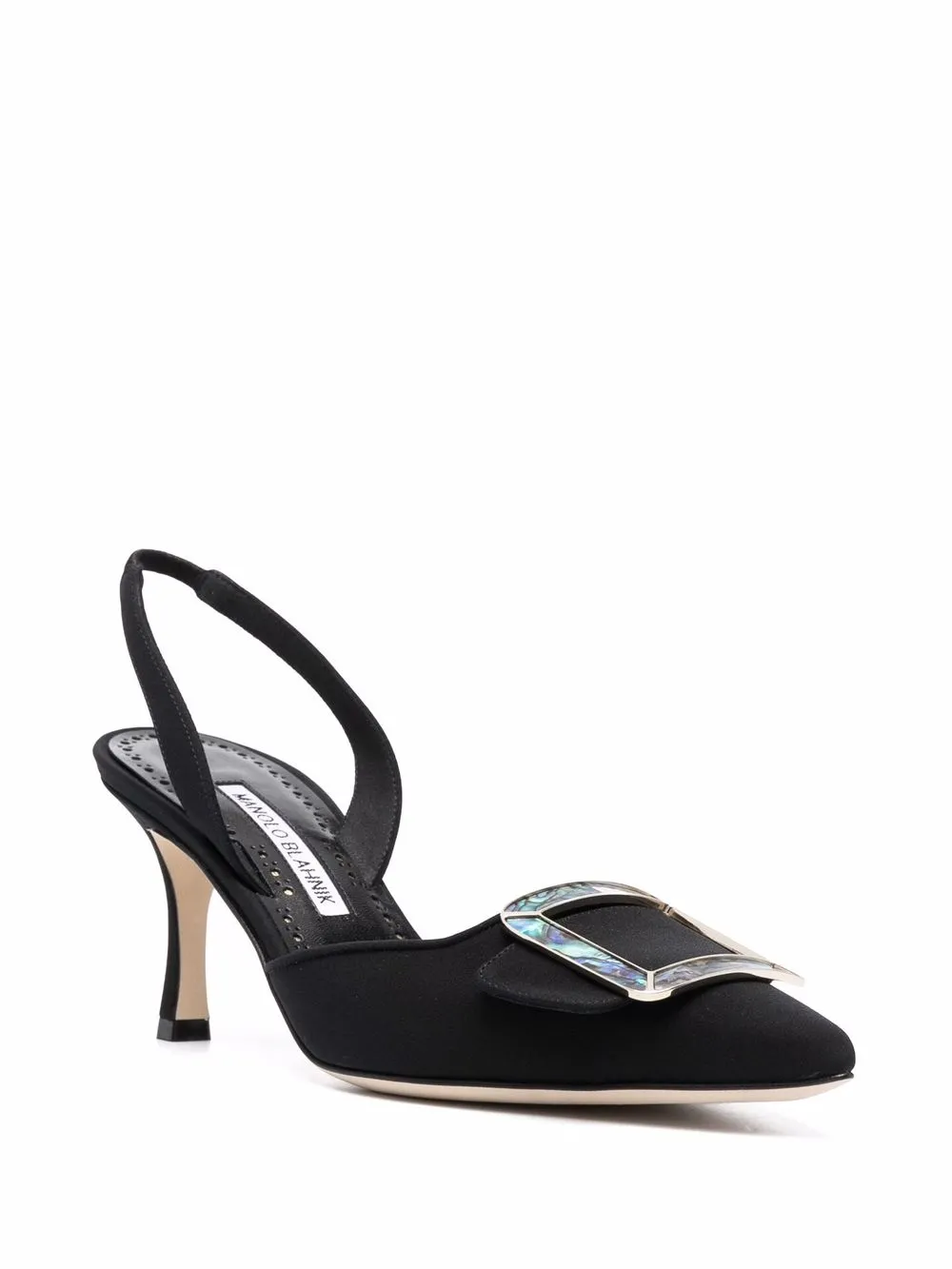фото Manolo blahnik крепдешиновые туфли maysli