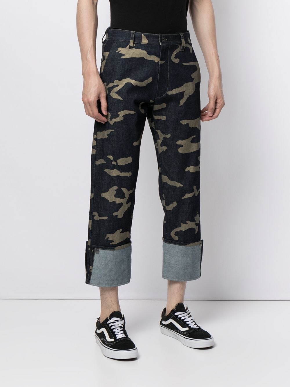 PORTS V CAMOUFLAGE-PRINT STRAIGHT-LEG JEANS 