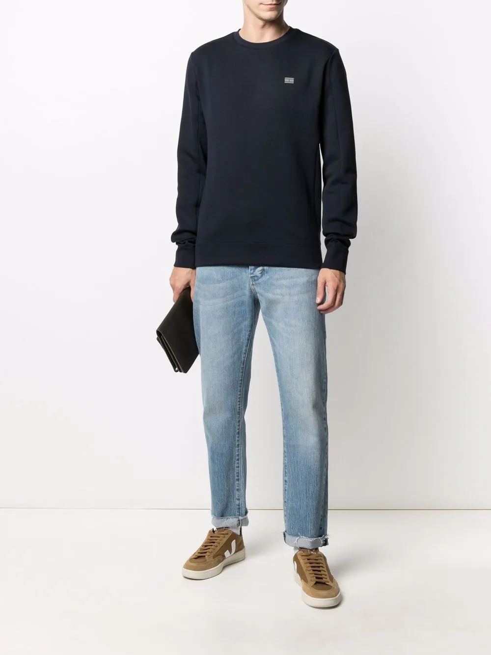 фото Tommy hilfiger толстовка с круглым вырезом и нашивкой-логотипом