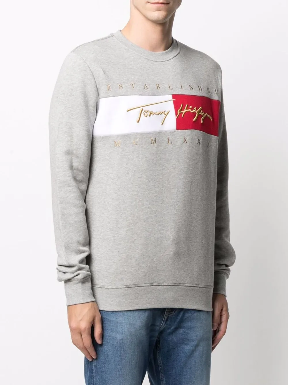 фото Tommy hilfiger толстовка с вышивкой signature flag