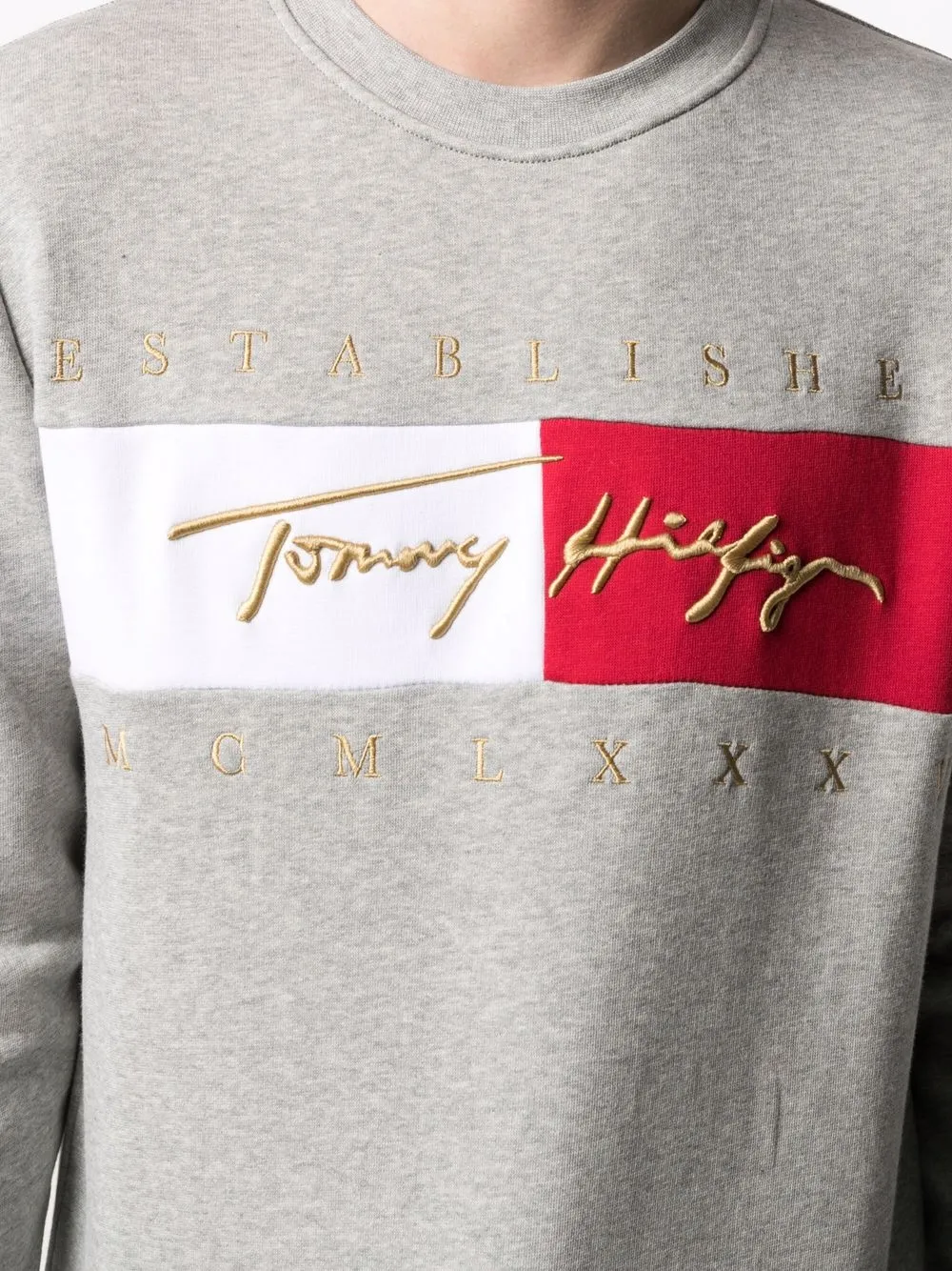 фото Tommy hilfiger толстовка с вышивкой signature flag