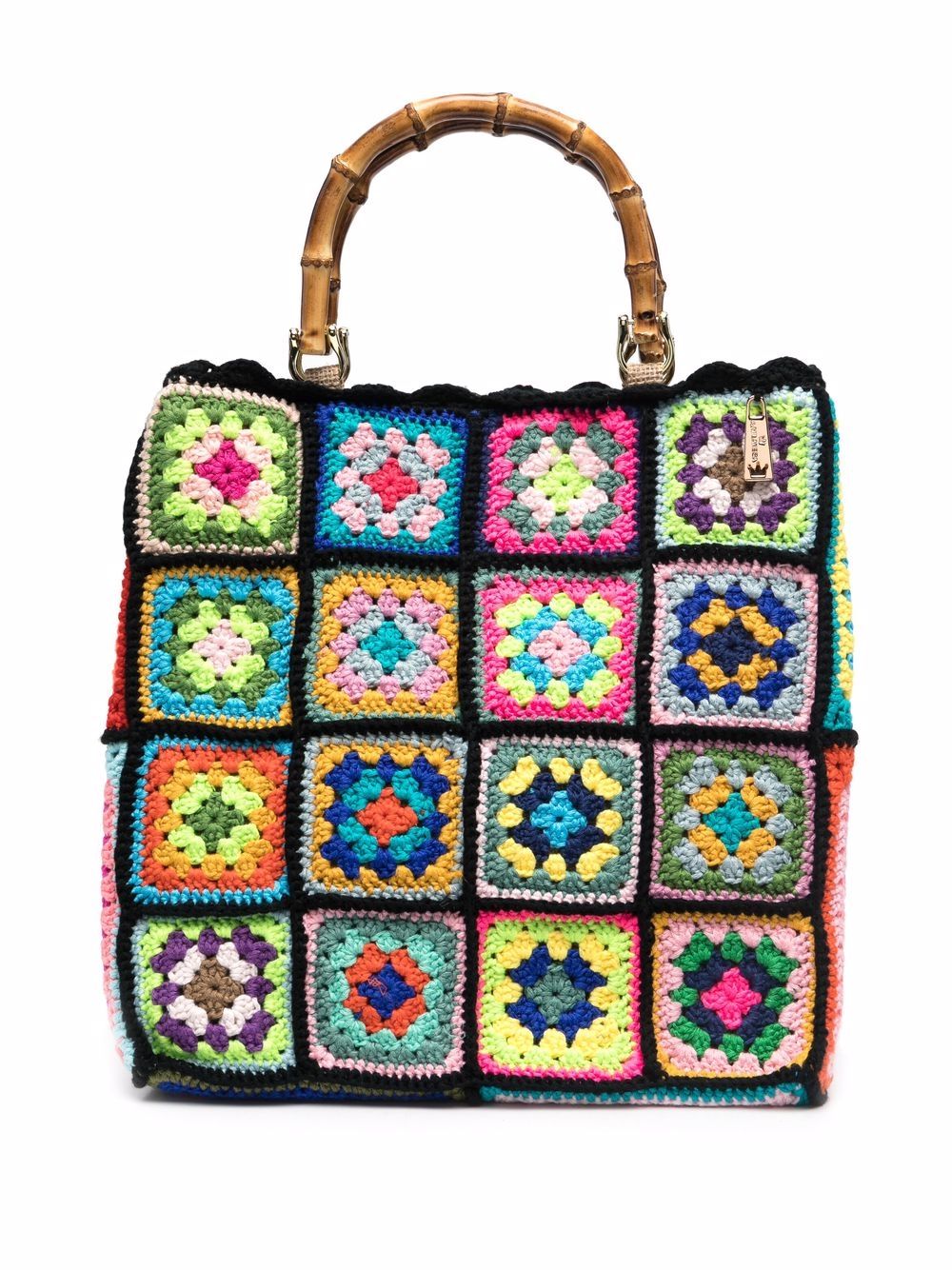 La Milanesa Square Crochet Panel Bag - Farfetch