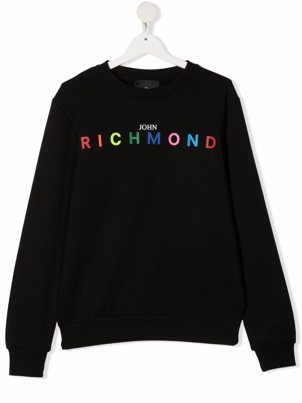 John Richmond Junior Teen Logo-print Cotton Sweatshirt In Schwarz