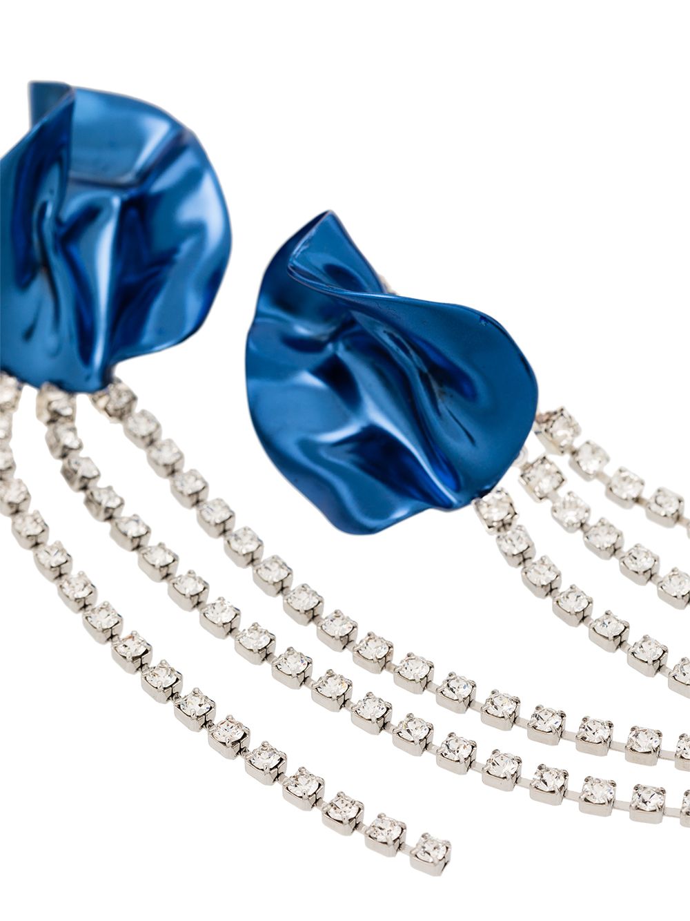 Shop Sterling King Georgia Crystal-embellished Drop Earrings In Silber
