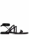 Stuart Weitzman Calypso flat sandals - Black