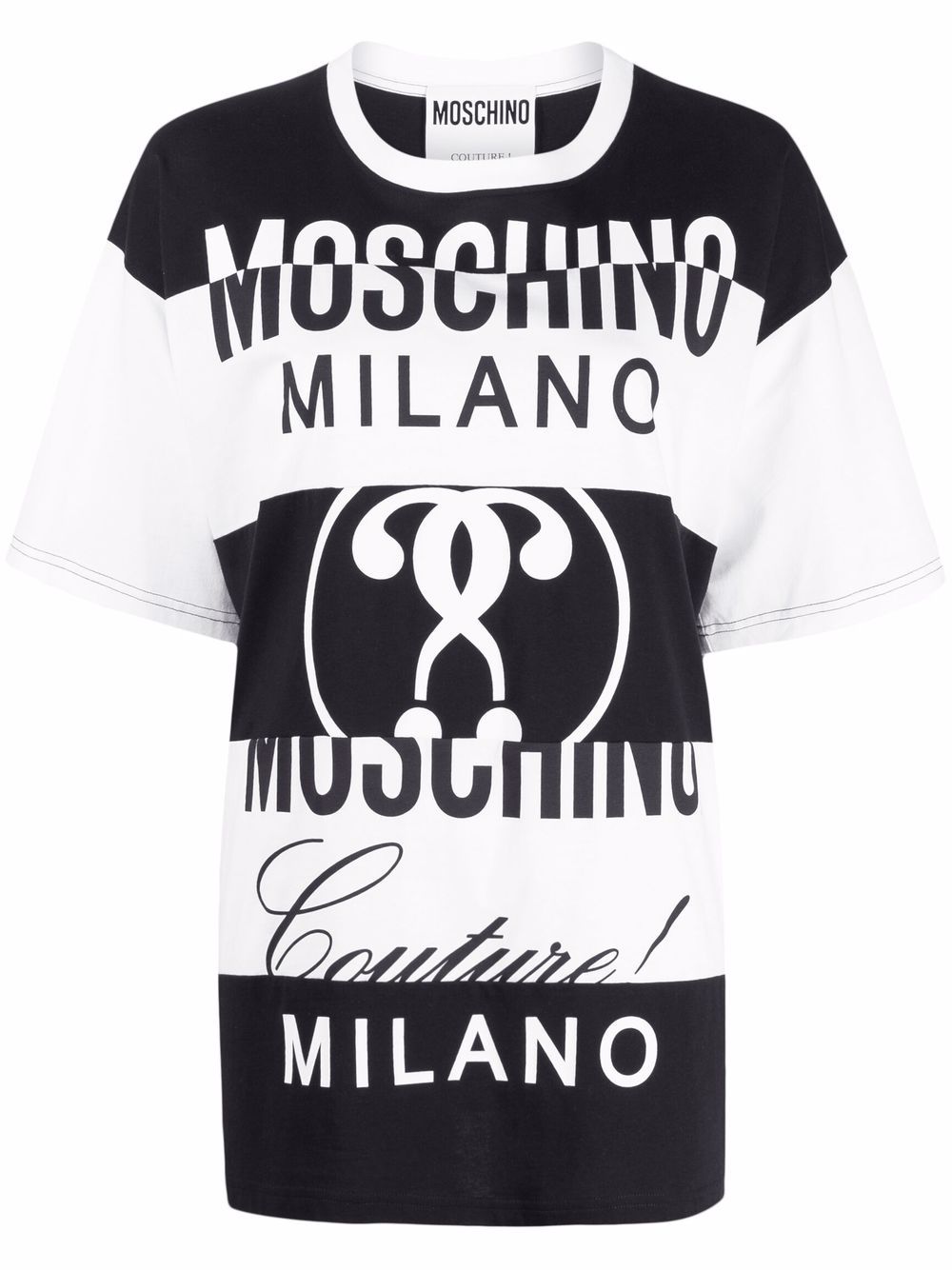 

Moschino playera con logo estampado - Negro