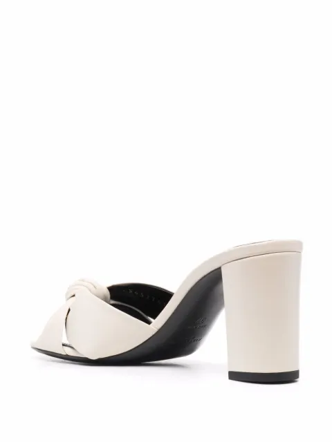 saint laurent bianca knotted leather mules
