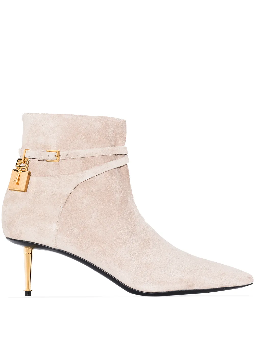 Image 1 of TOM FORD Padlock 55mm suede ankle boots