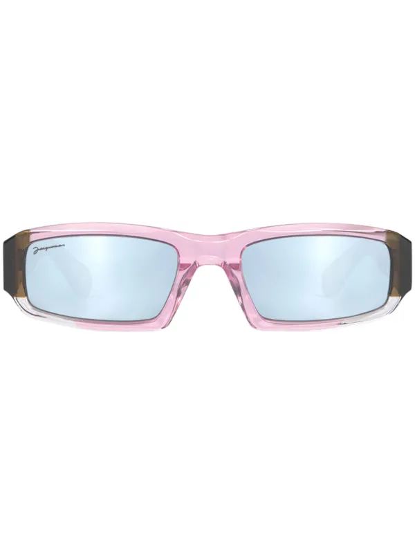 Mirrored rectangle sunglasses Clearance