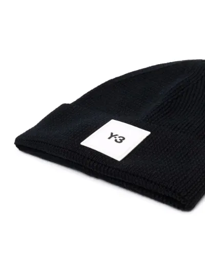 square logo patch beanie hat | Y-3 
