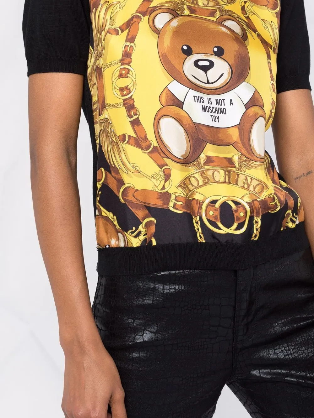 фото Moschino трикотажный топ teddy bear