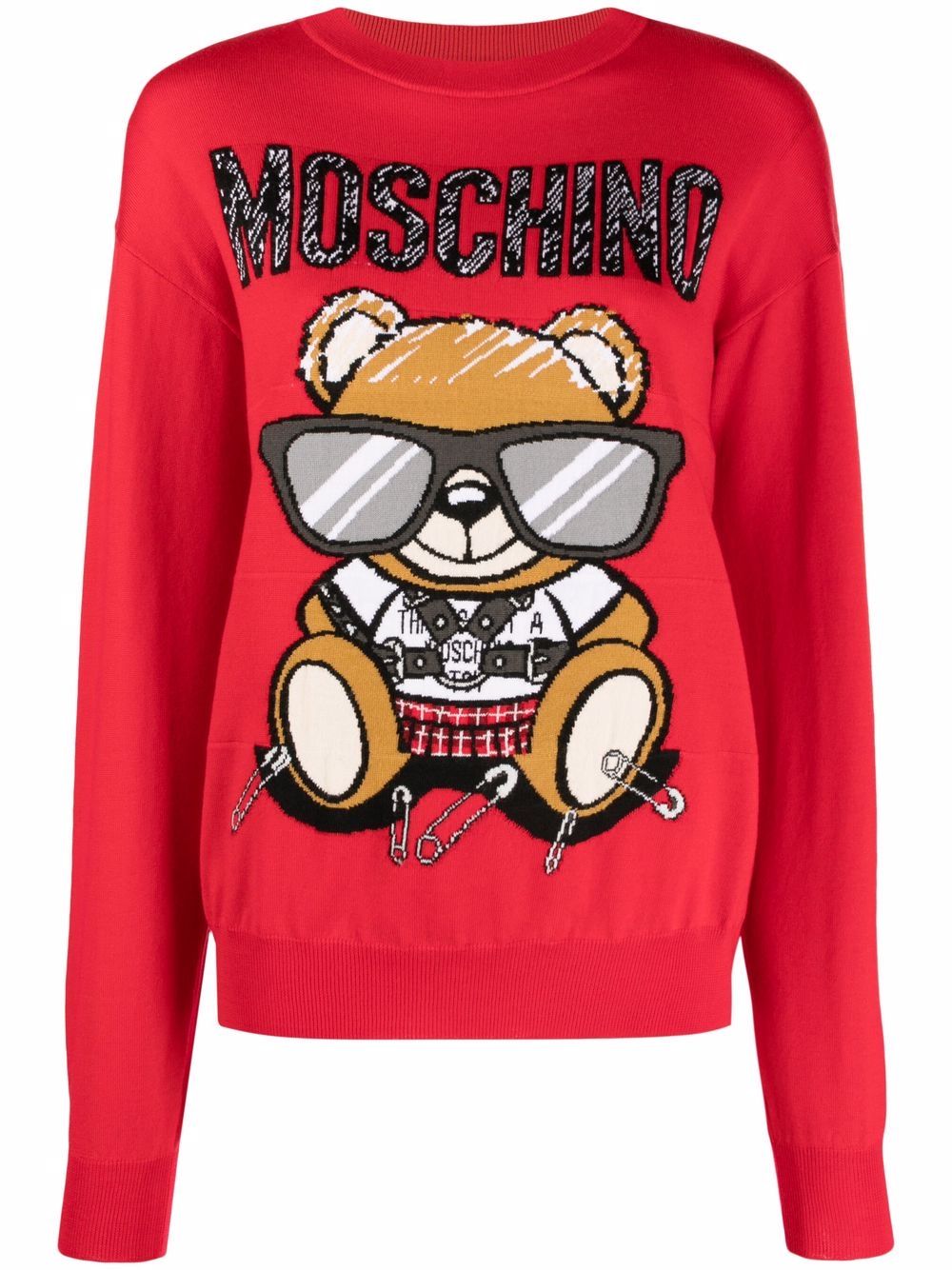 фото Moschino джемпер с узором teddy bear