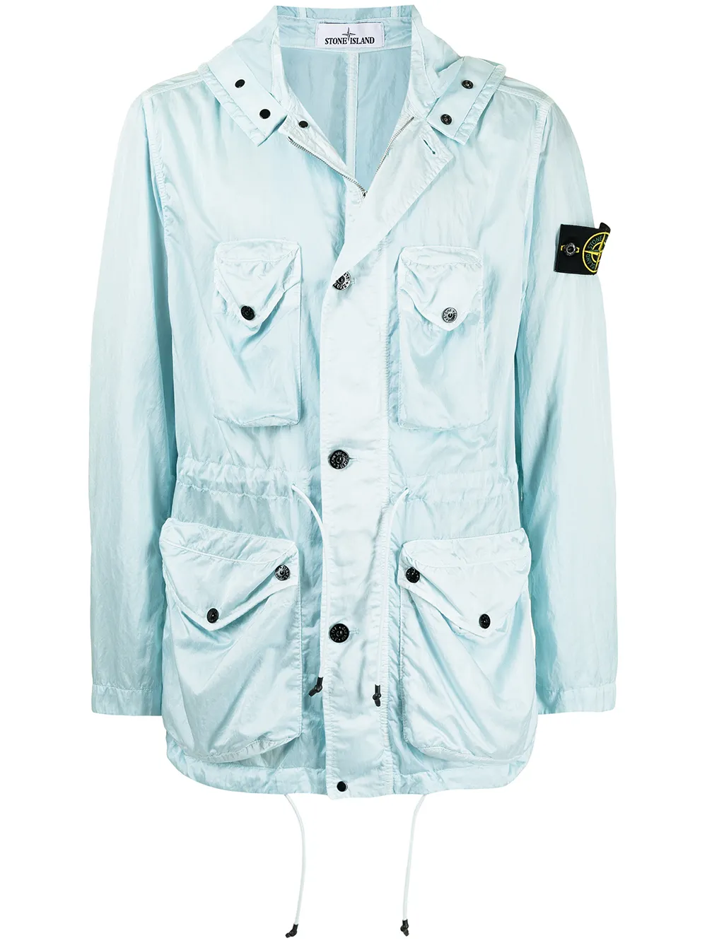 

Stone Island chamarra estilo militar Raso - Azul