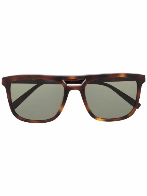 Saint Laurent Eyewear tortoiseshell square-frame sunglasses