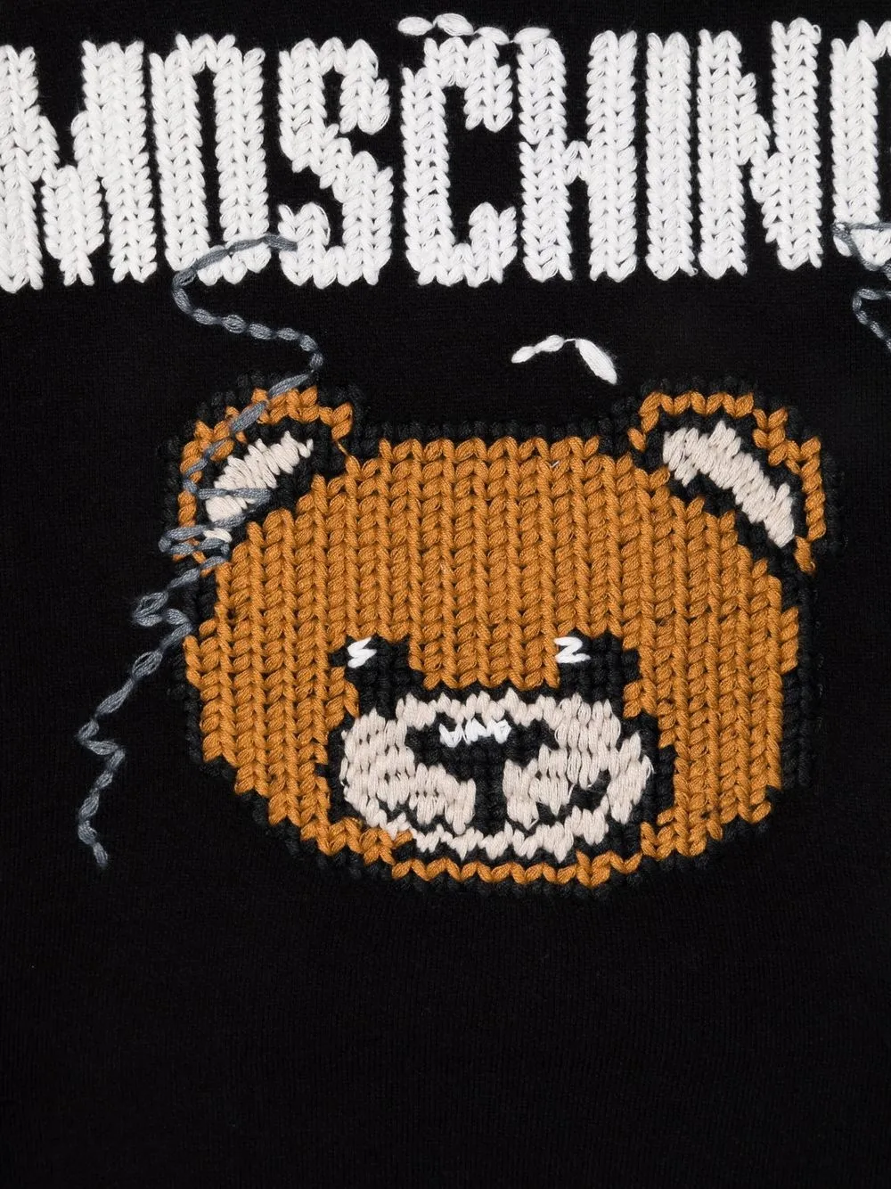 фото Moschino kids худи вязки интарсия с длинными рукавами