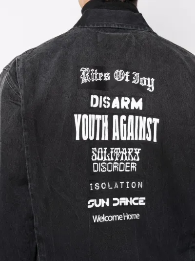 Raf Simons text-print denim jacket 