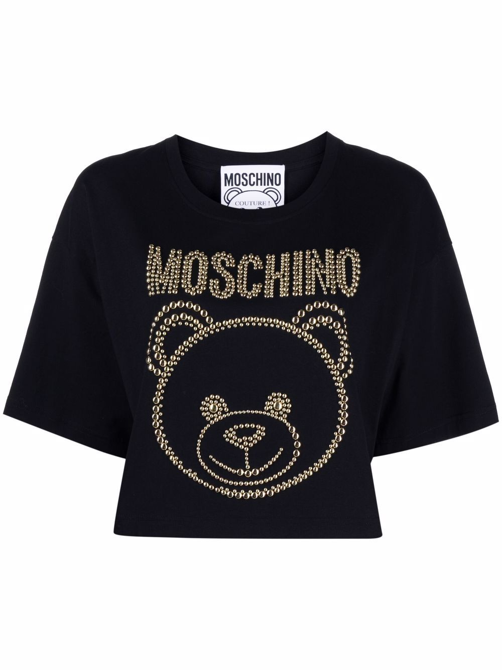 фото Moschino укороченная футболка teddy studs