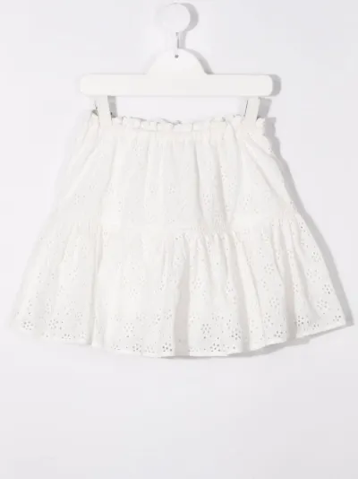 broderie-anglaise mini skirt 