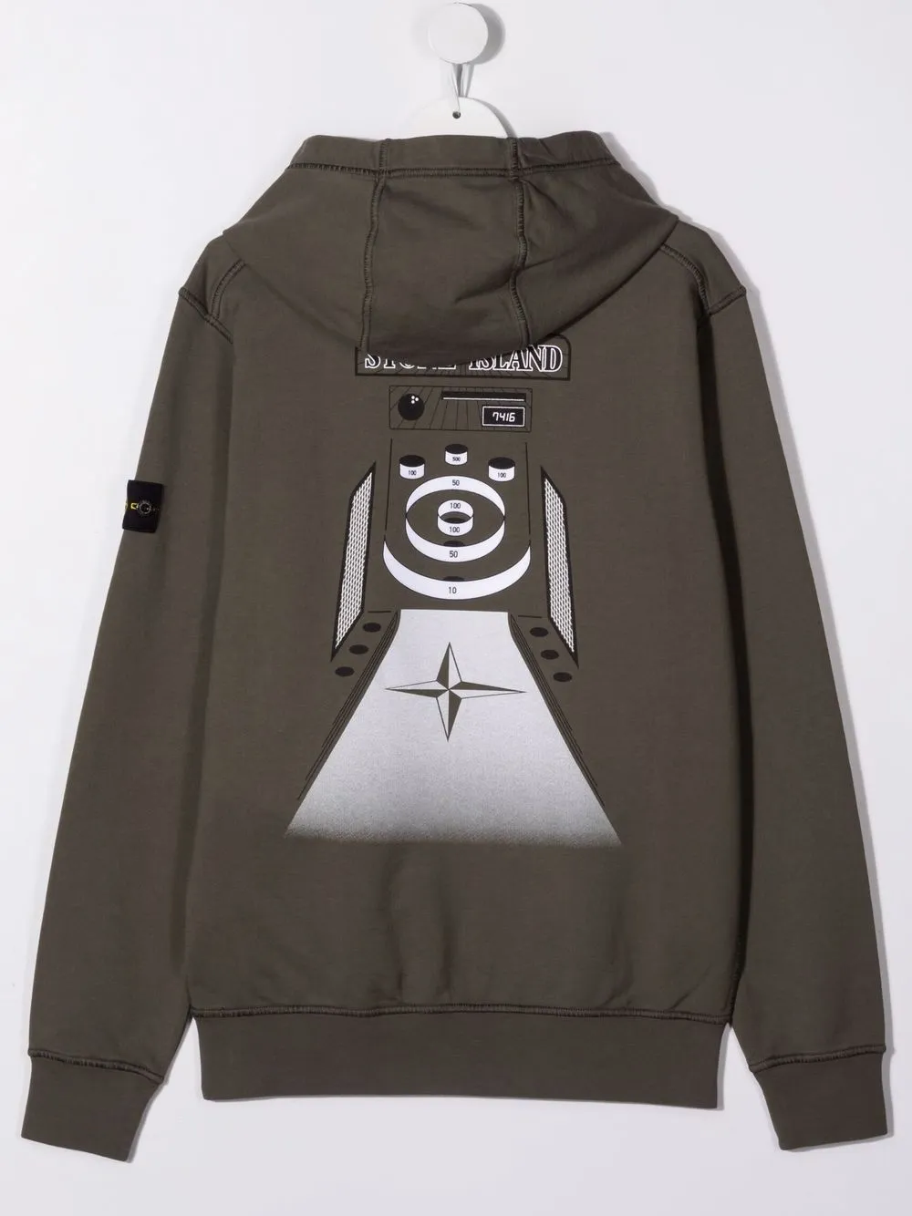 фото Stone island junior толстовка с капюшоном и логотипом