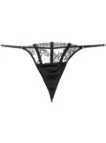 Fleur Du Mal Frankie lace thong - Black