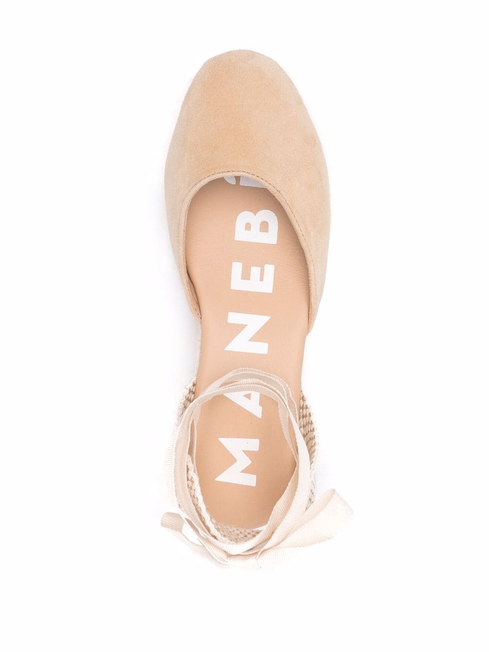 Shop Manebi Low-wedge Espadrille Sandals In Nude