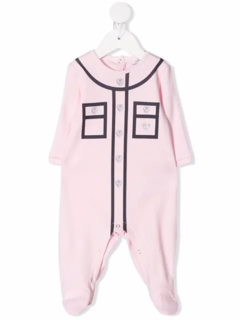 Chiara Ferragni Kids بيجامة قطن بخياطة أسطوانية