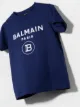 Image 2 of Balmain Kids flocked-logo cotton T-shirt