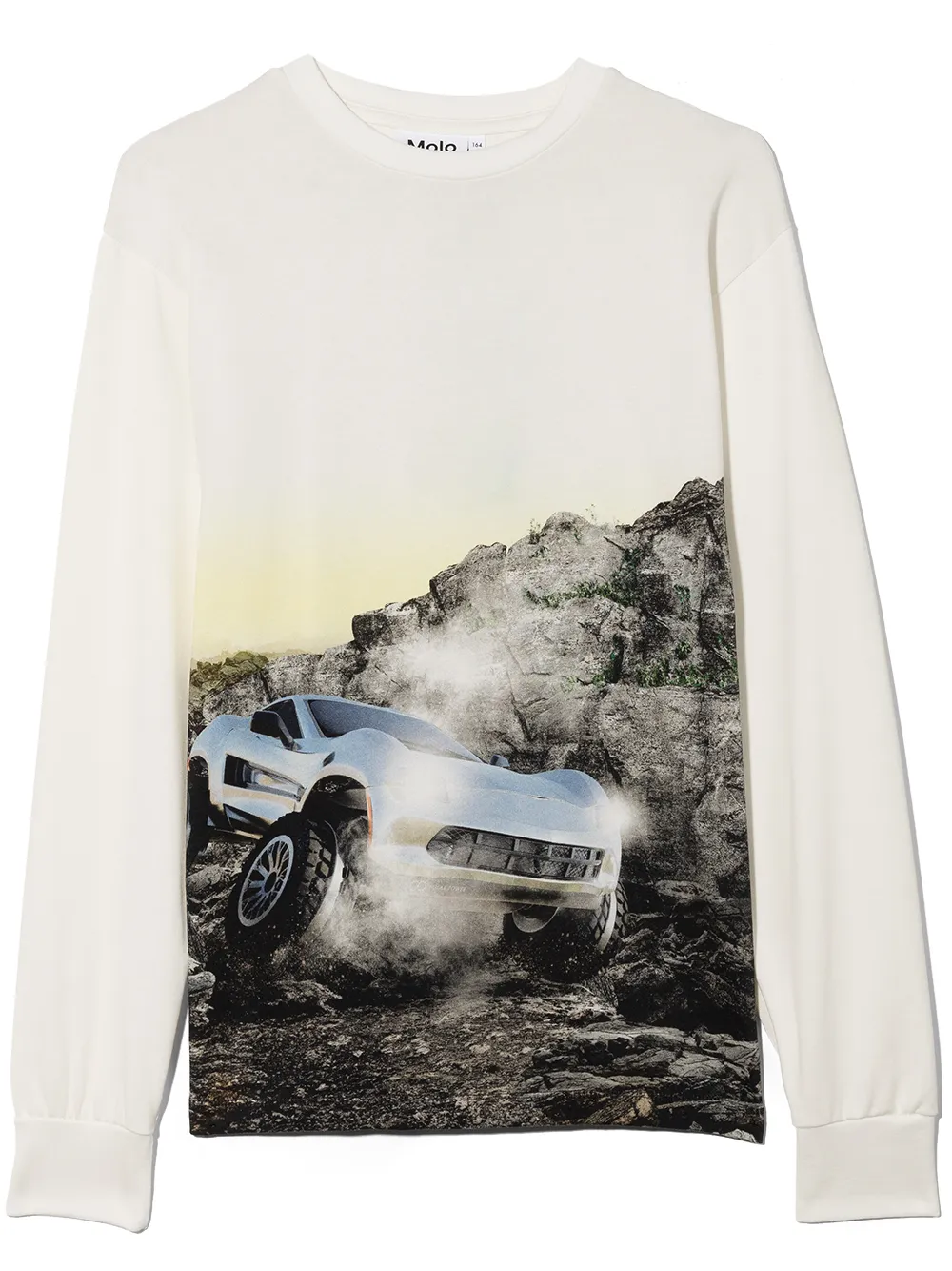Molo Teen Car-print Cotton Sweatshirt In Neutrals