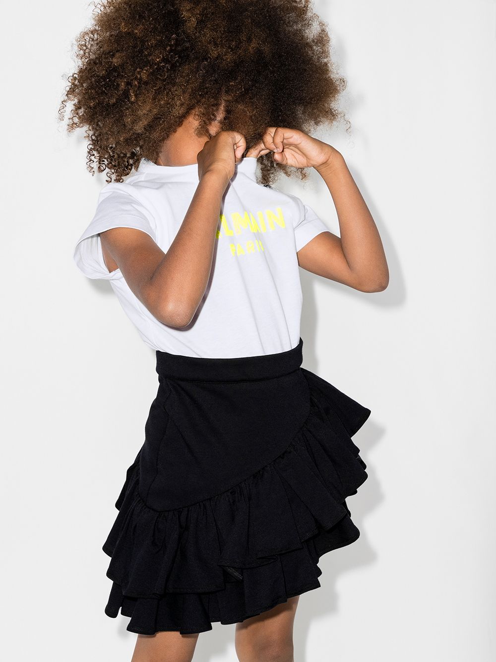 фото Balmain kids платье мини с логотипом