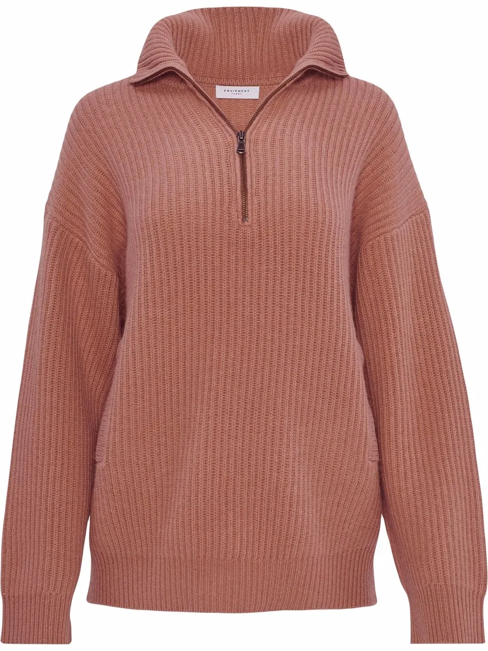 

Equipment Bowee half-zip oversized jumper - Brown