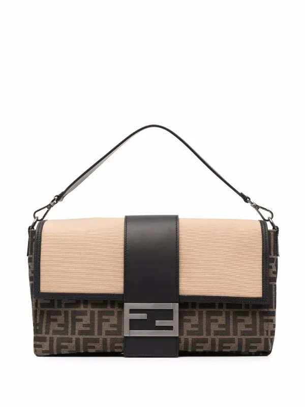 FENDI Baguette FF logo Bag Brown FARFETCH IE