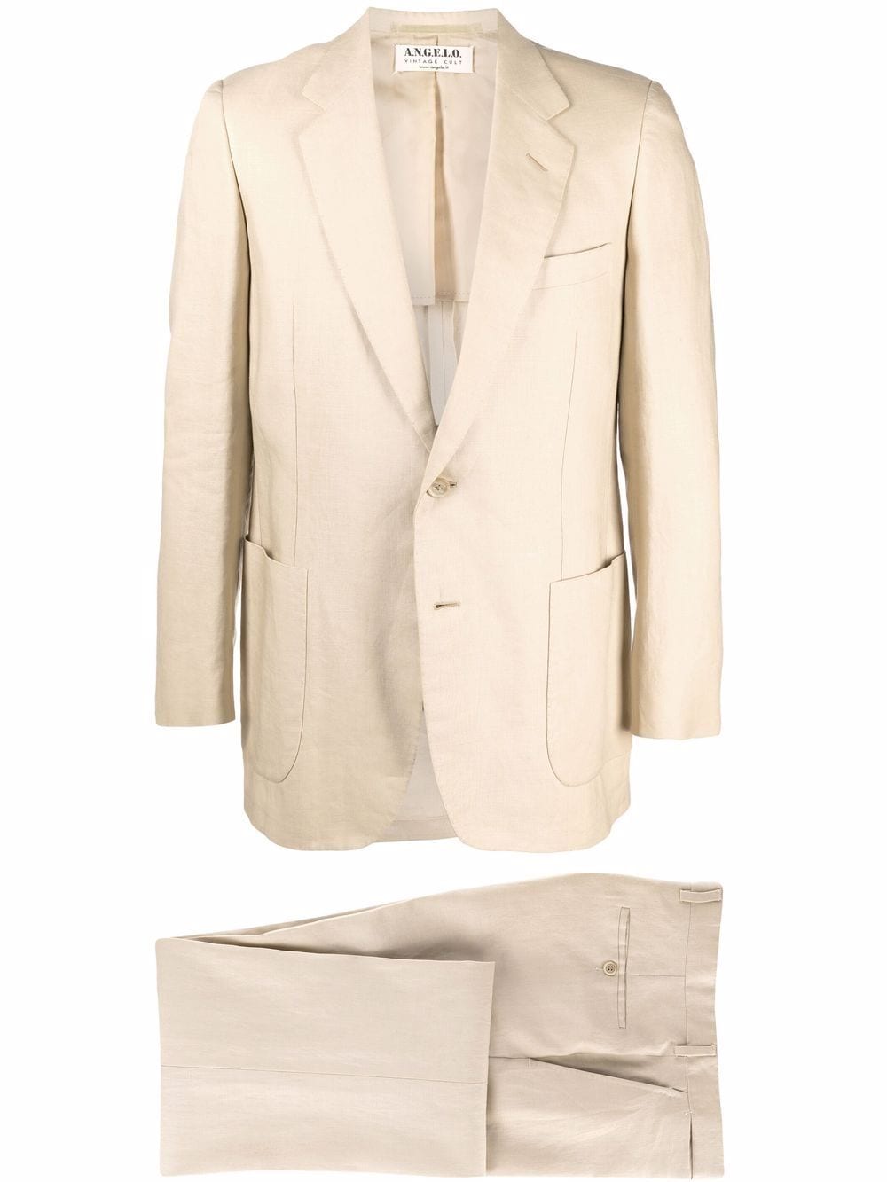 Pre-owned A.n.g.e.l.o. Vintage Cult 1960s Two-piece Suit In Neutrals