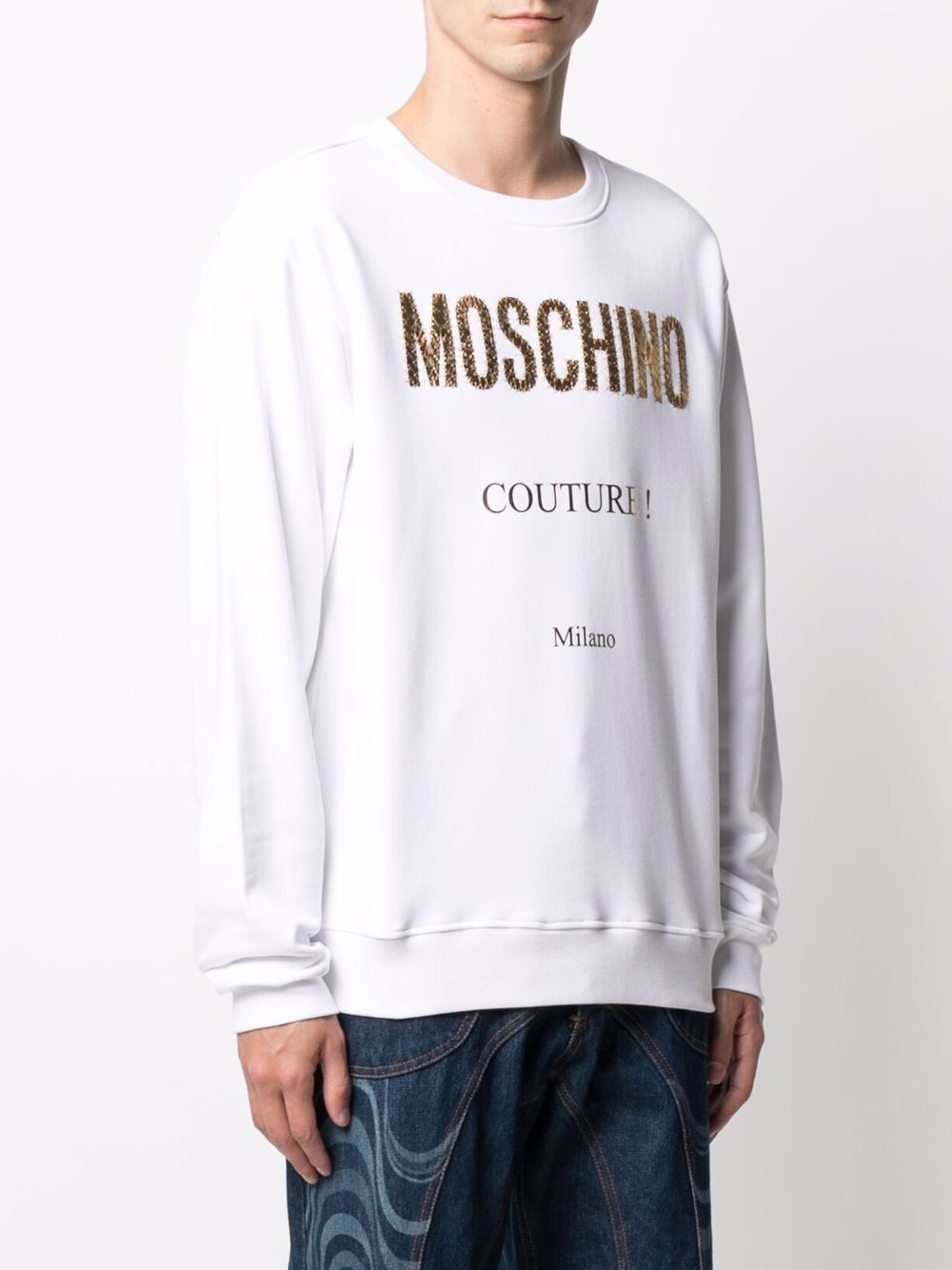 фото Moschino толстовка с аппликацией логотипа